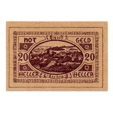 Ausztria Notgeld Lasberg 20 Heller 1920