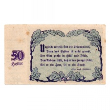 Ausztria Notgeld Linz 50 Heller 1920