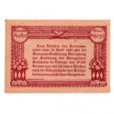 Ausztria Notgeld Manglburg 20 Heller 1920