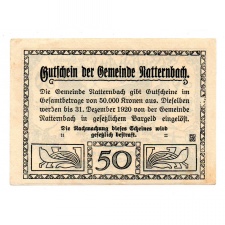 Ausztria Notgeld Natternbach 50 Heller 1920