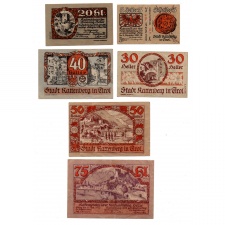 Ausztria Notgeld Rattenberg 10-20-30-40-50-75 Heller 1920