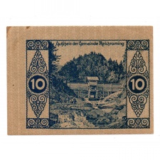 Ausztria Notgeld Reichraming 10 Heller 1920