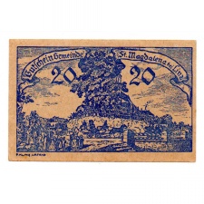 Ausztria Notgeld Sankt Magdalena bei Linz 20 Heller 1920