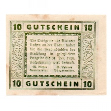 Ausztria Notgeld Steeinerkirchen an der Traun 10 Heller 1920