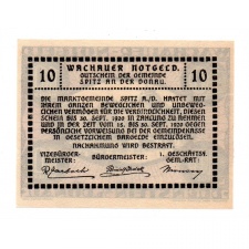 Ausztria Notgeld Wachau-Dürnstein an der Donau 10 Heller 1920