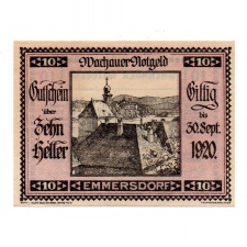Ausztria Notgeld Wachau-Emmersdorf 10 Heller 1920