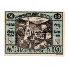 Ausztria Notgeld Wachau-Spitz a d Donau 50 Heller 1920