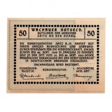 Ausztria Notgeld Wachau-Spitz an der Donau 50 Heller 1920