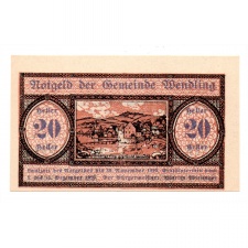 Ausztria Notgeld Wendling 20 Heller 1920