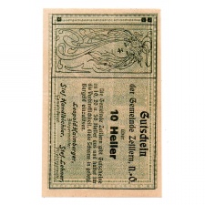 Ausztria Notgeld Zeillern 10 Heller 1920