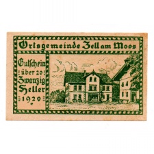 Ausztria Notgeld Zell am Moos 20 Heller 1920