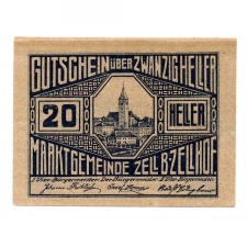 Ausztria Notgeld Zell bei Zellhof 20 Heller 1920