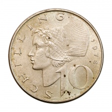 Ausztria ezüst 10 Schilling 1972