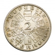 Ausztria ezüst 2 Schilling 1933 Dr. Ignaz Seipel