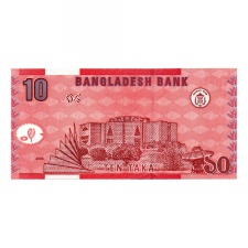 Banglades 10 Taka Bankjegy 2008 P47a