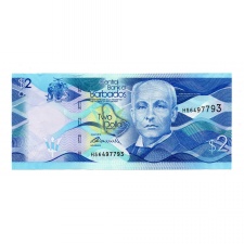 Barbados 2 Dollár Bankjegy 2013 P73a