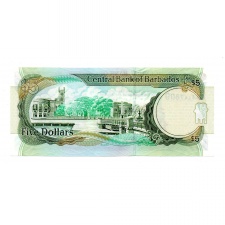 Barbados 5 Dollár Bankjegy 2007 P67b