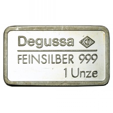 Befektetési ezüst lapka 1 uncia színeztüst Ag999 Degussa Berlin