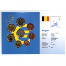 Belgium Euro forgalmisor 1999-2000 bliszterben