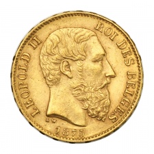 Belgium II. Lipót 20 Frank 1875