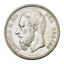 Belgium II. Lipót 5 Frank 1869