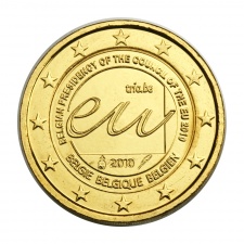 Belgium aranyozott 2 Euro 2010 EU Elnökség