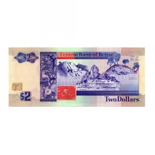 Belize 2 Dollár Bankjegy 1990 P52a