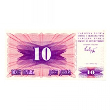 Bosznia-Hercegovina 10 Dinar Bankjegy 1992 P10a