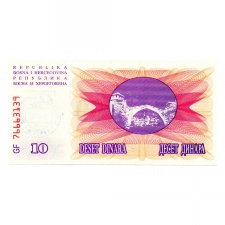 Bosznia-Hercegovina 10000 Dinár Bankjegy 1993 P53c Travnik