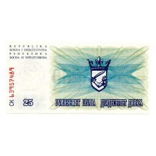 Bosznia-Hercegovina 25000 Dinár Bankjegy 1993 P54c Travnik