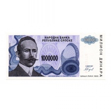 Boszniai Szerb Köztársaság 1 Millió Dinár 1993 P155a