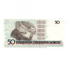 Brazilia 50 Cruzeiros 50 Cruzados Novos Bankjegy 1990 P223