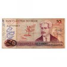 Brazilia 50 Cruzados Bankjegy 1987 P210b