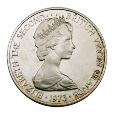 Brit Virgin-szigetek ezüst 1 Dollár 1973 Proof
