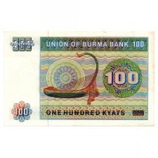 Burma 100 Kyat Bankjegy 1976 P61a