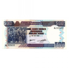 Burundi 500 Frank Bankjegy 1999 P38b