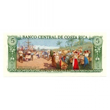 Costa Rica 5 Colon Bankjegy 1986 P236d