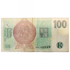 Cseh Köztársaság 100 Korona Bankjegy 2018 P28 J11