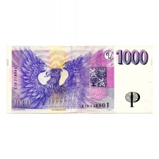 Cseh Köztársaság 1000 Korona Bankjegy 1996 P15c E19