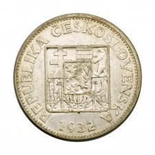 Csehszlovákia 10 Korona 1932 VF Ag