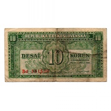 Csehszlovákia 10 Korona Bankjegy 1950 P69a