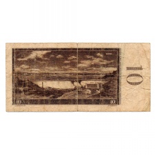 Csehszlovákia 10 Korona Bankjegy 1960 P88c E sorozat