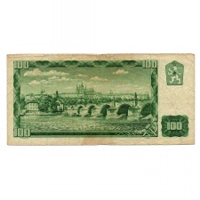 Csehszlovákia 100 Korona Bankjegy 1961 P91 P sorozat