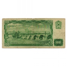 Csehszlovákia 100 Korona Bankjegy 1961 P91 R sorozat