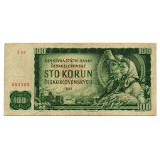 Csehszlovákia 100 Korona Bankjegy 1961 P91 X23 sorozat
