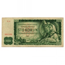Csehszlovákia 100 Korona Bankjegy 1961 P91 X23 sorozat