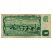 Csehszlovákia 100 Korona Bankjegy 1961 P91 Z sorozat