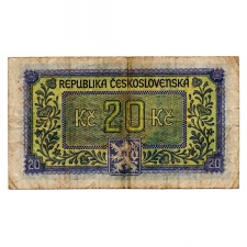 Csehszlovákia 20 Korona Bankjegy 1945 P61a