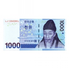 Dél-Korea 1000 Won Bankjegy 2007 P54a