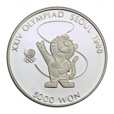 Dél-Korea 5000 Won 1986 Olimpia Szöul 1988